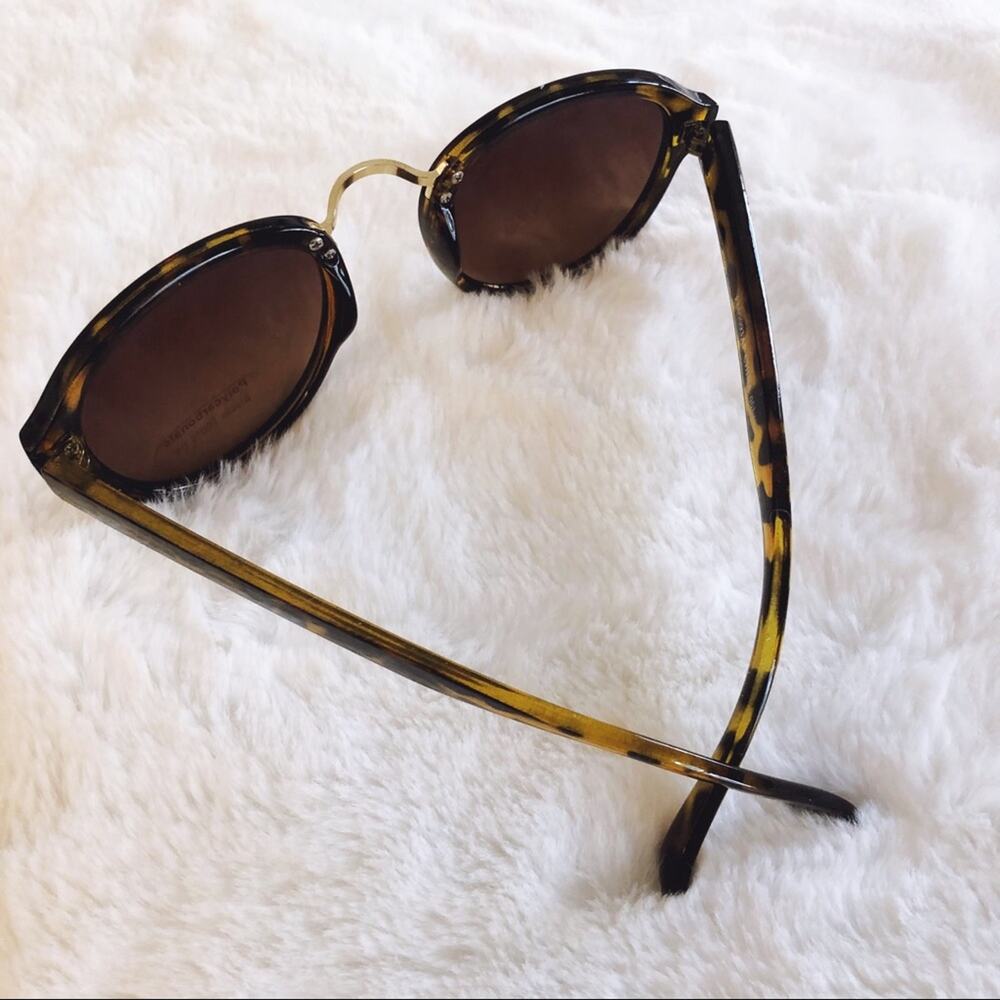 Mya Tortoise Brown Round Fashion Sunglasses - Picture 7 of 9